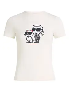 Пижамный топ Ikon Sketch KARL LAGERFELD, белый