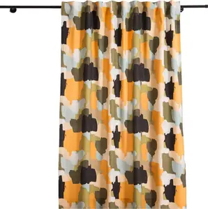 Штора Glaucia, желтые и зеленые пятна, присборенная петля, 245x130 см (ВxШ) Schöner-Leben