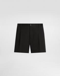 Шорты из хлопковой габардины Dolce & Gabbana, черный