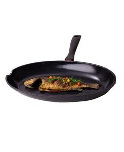 Сковорода для рыбы Energy с антипригарным керамическим покрытием, 13,7 дюйма - легкая, легко моется ALVA, Black