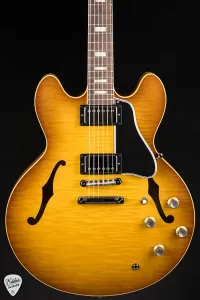 Gibson Custom Shop PSL '64 ES-335 Римейк с фигурным деревом, глянцевый, цвет Golden Poppy Burst