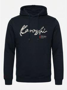 KOROSHI Худи из хлопка с принтом «Кенгуру» синего цвета