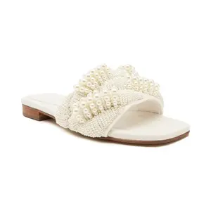 Тапочки с добавлением кожи Marc Cain, экрю