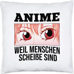 Подушка Аниме, потому что люди - дерьмо с наполнителем, идея подарка для поклонников манги и аниме в Японии Hey!Print