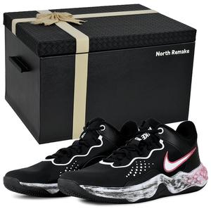 Nike Флай Бай Мид 3 Хонги Найт устойчивые к истиранию баскетбольные кроссовки мидтоп мужские черно-белые черно-белые подарочная коробка 3, цвет Black White-Gift Box 3