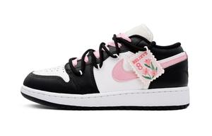 Air 1 Амортизирующие Износостойкие Низкие Детские Баскетбольные Кроссовки Черный Розовый Подростки Jordan