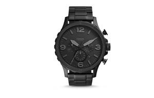 FOSSIL Часы Wrist Watch Quartz Movement Stainless Steel Strap Black Dial Men's Watch