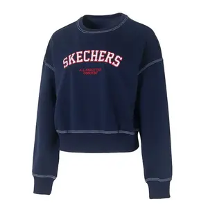 Skechers Толстовка женская темно-синяя