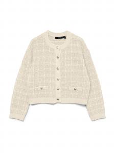 VERO MODA Кардиган 'VMHEATHER' вязаный бежевый