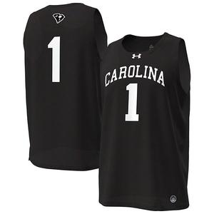 Мужская черная баскетбольная майка south carolina gamecocks #1 replica Under Armour