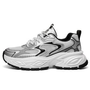 Толстовые кроссовки мужские низкие с амортизацией, увеличивающие рост, устойчивые к истиранию, коллекция Sparkling Galaxy JEEP SPIRIT, серебро