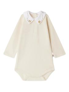Боди с вышитым воротником Bonpoint, нейтральный