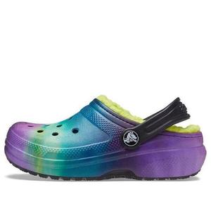 Кроссовки classic lined out of the world clogs 'multi-color' Crocs, синий