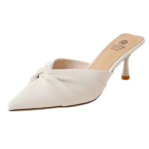 GUDIANFENGDU Женские тапочки с закрытым носком бежевые, цвет Beige