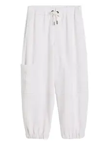 Спортивные брюки с вышитым логотипом Brunello Cucinelli Kids, серый