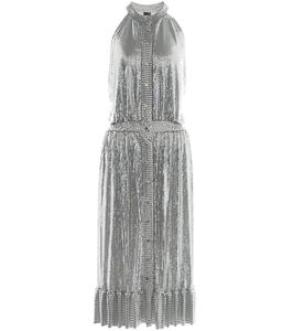 Цепочное платье-миди на бретелях-хомуте Rabanne