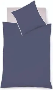 Постельное белье Black Premium из швейцарского сатина с 3-сторонней окантовкой, массив гранита, размер 135x200 см Fleuresse