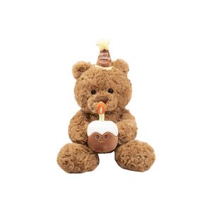 Плюшевая игрушка Birthday Cake Bear Healing Soothing Companion, высота 30см/40см ROUERXIONG