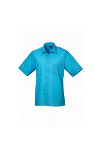 Рубашка из поплина с коротким рукавом Premier, синий