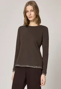 Mit leodetails топ с длинными рукавами Street One, Braun