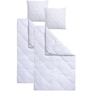 Комплект F.A.N Climacontrol II пуховое одеяло + подушка с хлопковым чехлом, теплое, белый