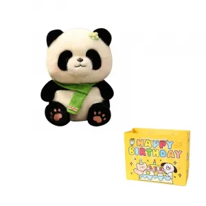 Стиль шарфа принцесса панда плюшевая кукла высота 28см/35см Enlightenment, зеленый