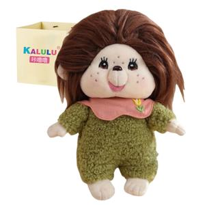 Бибабка, успокаивающая и практичная плюшевая кукла высотой 25 см Click, Green+Box