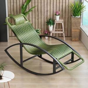 Fantasy Кресло-качалка из ротанга, большая модель, двойной слой бамбука green