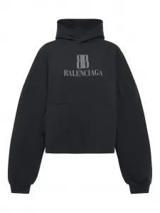 Худи с логотипом BALENCIAGA, черный