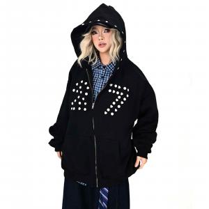 NEVER RULE Толстовка Unisex Black Hooded Moderate Cardigan