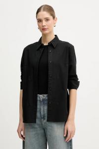 Хлопковая рубашка Tommy Hilfiger, черный