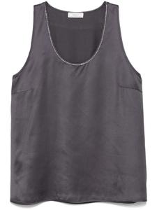 Майка Peserico с отделкой бисером, серый