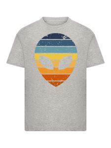 Рубашка F4NT4STIC Alien Sonnenuntergang Retro, серый