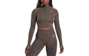 GYMSHARK Куртка VITAL SEAMLESS 2.0 для женщин, цвет Brown Marlstone