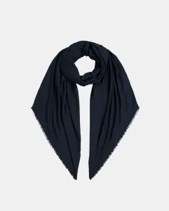 Шарф из модала темно-синего цвета с монограммой Tommy Hilfiger