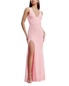 Платье Sandra с глубоким вырезом Dress the Population, розовый