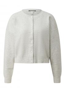 QS Вязаный кардиган светло-серого цвета