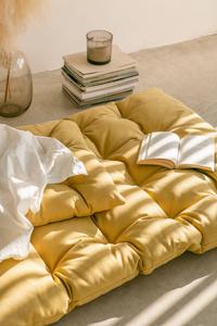 Хлопковая напольная подушка желтая calma Really Nice Things, желтый