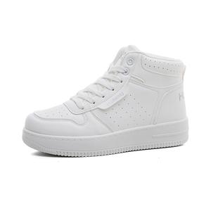 HUANQIU Износостойкие женские белые кроссовки для скейтбординга средней высоты