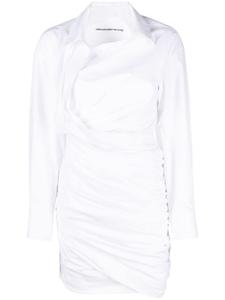 Alexander Wang платье-рубашка асимметричного кроя, белый