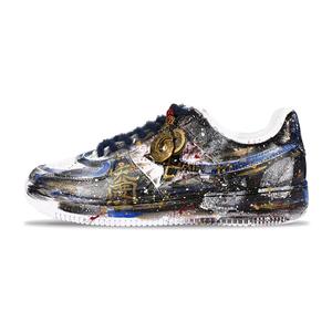 XTEP Кроссовки Air Force One Skateboard Unisex низкие черно-белые, цвет Black White