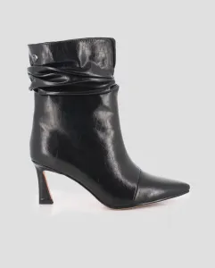Женские ботильоны с острым носком и гофрированным эффектом Blogger, черный