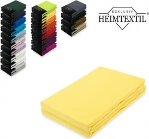 Простыня на резинке из джерси, двойная упаковка, эластичная по всему периметру, 140-160 х 200 см, желтая Südseetraum