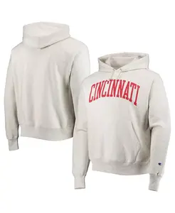 Мужская толстовка с капюшоном Heathered Oatmeal Cincinnati Bearcats Cincy Arch Pullover Champion