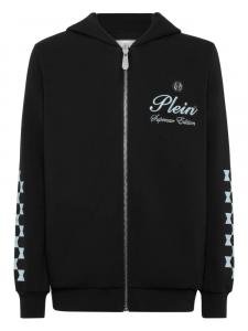 Толстовка с капюшоном из хлопковой смеси Philipp Plein, черный