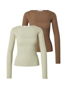 Рубашка ABOUT YOU Liane, коричневый/мятный