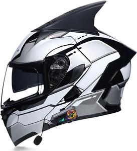 Шлем мотоциклетный Halying Bluetooth, черный / серый