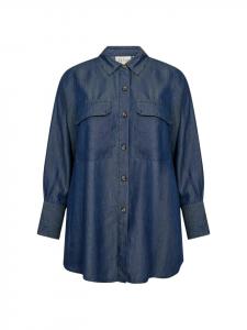 РУБАШКА FLORA из темно-синего денима 2470 Wasabi Concept