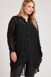 Рубашка с длинными рукавами «летучая мышь» и принтом змеи Yours Curve, черный