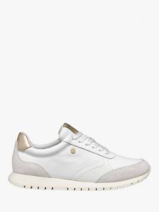 Кроссовки sukie 2.0 из кожи и замши на шнуровке Geox, цвет White/Off White